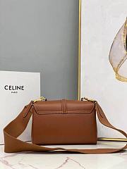 Celine Soft 16 Bag Smooth Calfskin Teen Brown 23×15×9cm - 2