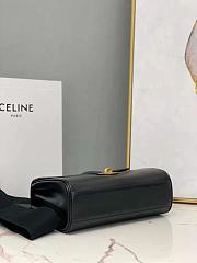 Celine Soft 16 Bag Smooth Calfskin Teen Black 23×15×9cm - 6