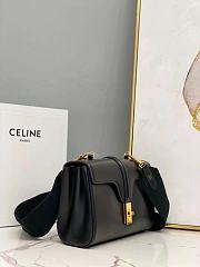 Celine Soft 16 Bag Smooth Calfskin Teen Black 23×15×9cm - 5