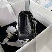 Chanel Flap Bag Black Lambskin 20cm - 6