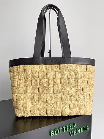 Bottega Veneta Cassette Tote Bag Intreccio Woven Raffia 35x44x22.5cm