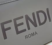 Fendi Sunshine Medium Gray Leather Shopper 35x31x17cm - 6