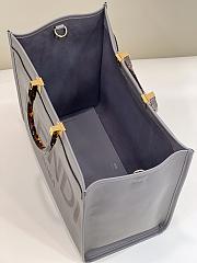 Fendi Sunshine Medium Gray Leather Shopper 35x31x17cm - 5