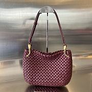 Bottega Veneta Small Clicker Shoulder Bag Red Wine 27x19x11.5cm - 1