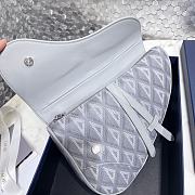 Dior Saddle Bag Gray CD Diamond Canvas 26 x 19 x 4.5 cm - 2