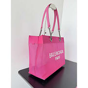 Balenciaga Duty Free Medium Mesh Tote Bag Fuchsia 35x18.8x13.9cm - 4