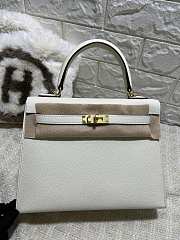 Hermes Kelly White Epsom Gold 25cm - 1