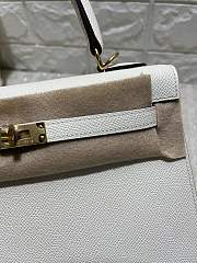 Hermes Kelly White Epsom Gold 25cm - 6