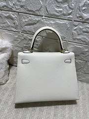 Hermes Kelly White Epsom Gold 25cm - 3