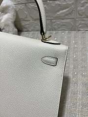 Hermes Kelly White Epsom Gold 25cm - 2