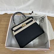 Hermes Kelly Black Epsom Gold 25cm - 1