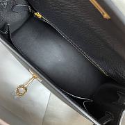 Hermes Kelly Black Epsom Gold 25cm - 4