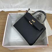 Hermes Kelly Black Epsom Gold 25cm - 2