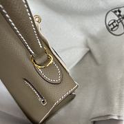 Hermes Kelly Gray Epsom Gold 25cm - 6