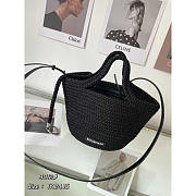 Balenciaga Ibiza Small Basket Bag Black 17x24x15cm - 1