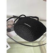 Balenciaga Ibiza Small Basket Bag Black 17x24x15cm - 5