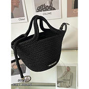 Balenciaga Ibiza Small Basket Bag Black 17x24x15cm - 2