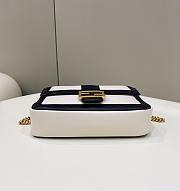 Fendi Baguette Chain Bag Milky White 27x6x13cm - 2