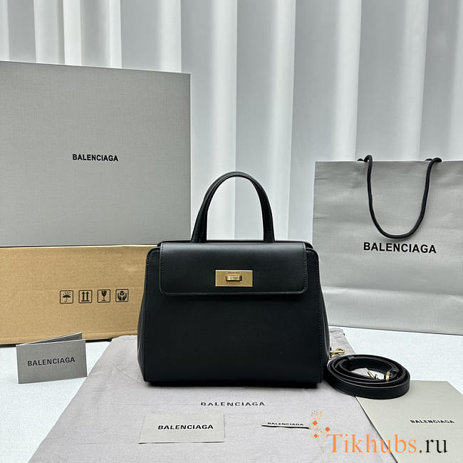 Balenciaga Women's Money Small Tote Bag Black 23.5x20x9.5cm - 1