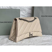 Balenciaga Crush Quilted Shoulder Bag Calfskin Beige 31x20x12cm - 3