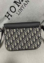 Dior Mini Saddle Bag With Strap Beige and Black 23 x 18 x 6 cm - 4