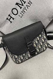 Dior Mini Saddle Bag With Strap Beige and Black 23 x 18 x 6 cm - 2