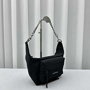 Balenciaga Raver Medium Nylon Shoulder Bag Black 24x18x8cm - 6