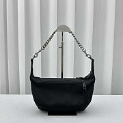 Balenciaga Raver Medium Nylon Shoulder Bag Black 24x18x8cm - 5