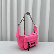 Balenciaga Raver Medium Nylon Shoulder Bag Bright Pink 24x18x8cm - 6