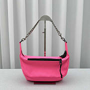 Balenciaga Raver Medium Nylon Shoulder Bag Bright Pink 24x18x8cm - 2