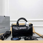 Balenciaga Le Cagole Mini Leather Duffel Bag Black 19.8x14x11.9cm - 6