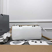 Balenciaga Le Cagole Mini Leather Duffel Bag White 19.8x14x11.9cm - 4