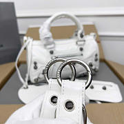 Balenciaga Le Cagole Mini Leather Duffel Bag White 19.8x14x11.9cm - 2