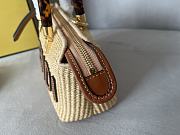 Fendi By The Way Mini Natural Straw Small Boston Bag 20.5x12x9cm - 6