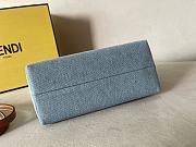 Fendi By The Way Mini Light Blue Denim Small Boston Bag 20.5x12x9cm - 4