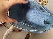 Fendi By The Way Mini Light Blue Denim Small Boston Bag 20.5x12x9cm - 3