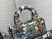 Dior Lady D-lite Bag White Multicolor Étoile 24cm - 4