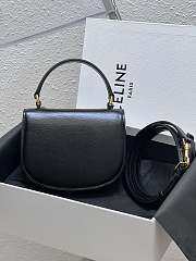 Celine Mini Besace Triomphe Shiny Calfskin Black 15.5 x 11.5 x 5 cm - 4