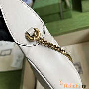 Gucci GG Marmont Half Moon Shoulder Bag White 21.5x11x5cm - 5