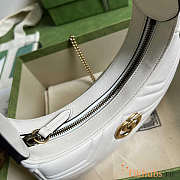 Gucci GG Marmont Half Moon Shoulder Bag White 21.5x11x5cm - 3