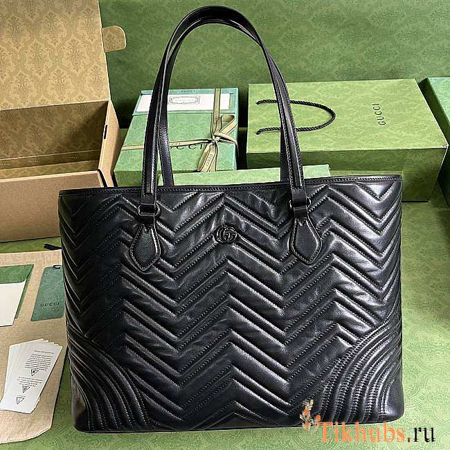 Gucci GG Marmont Large Tote Bag Black 38.5x29x14cm - 1