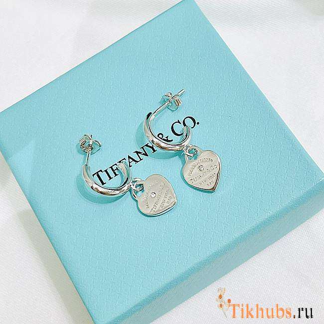 Tiffany & Co Heart Earrings Silver  - 1