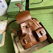 Gucci Backpack Bamboo Brown 22x22x7cm - 2