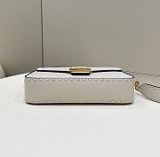 Fendi Baguette Camellia Selleria Bag White 27x15x6cm - 6