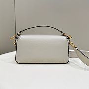 Fendi Baguette Camellia Selleria Bag White 27x15x6cm - 5