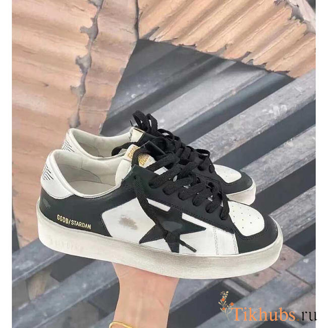 Golden Goose Sneakers In Black And White Leather - 1