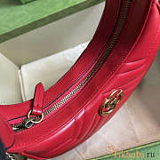 Gucci GG Marmont Half Moon Shoulder Bag Red 21.5x11x5cm - 4