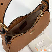 Gucci Aphrodite Shoulder Bag With Double G Brown 21x12x4cm - 3