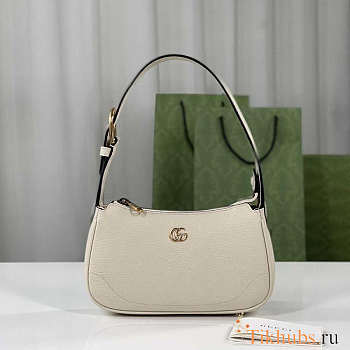 Gucci Aphrodite Shoulder Bag With Double G White 21x12x4cm