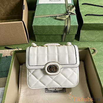 Gucci Deco Mini Shoulder Bag White 18x14.5x8cm